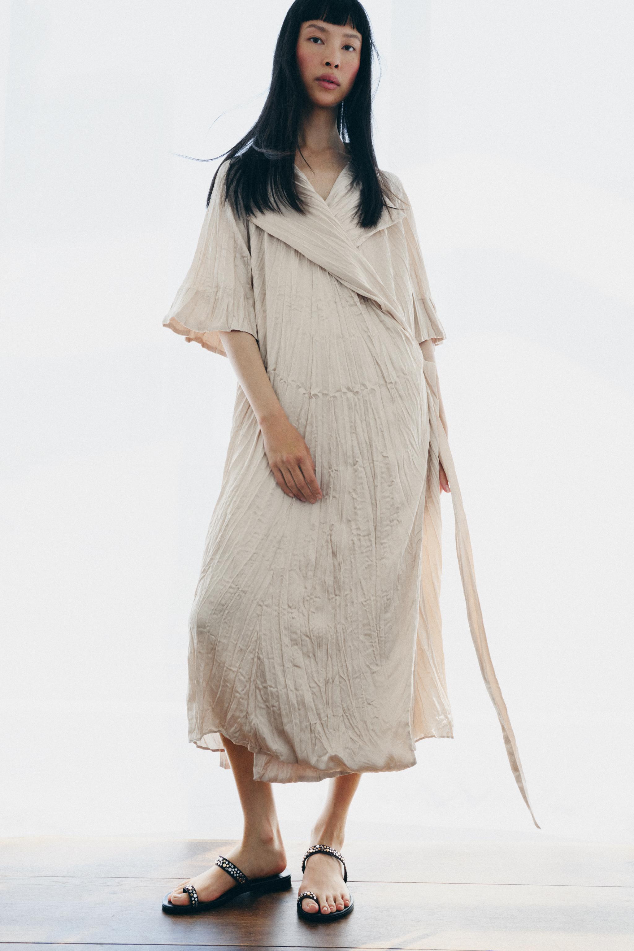 ZW COLLECTION PLEATED BELTED DRESS